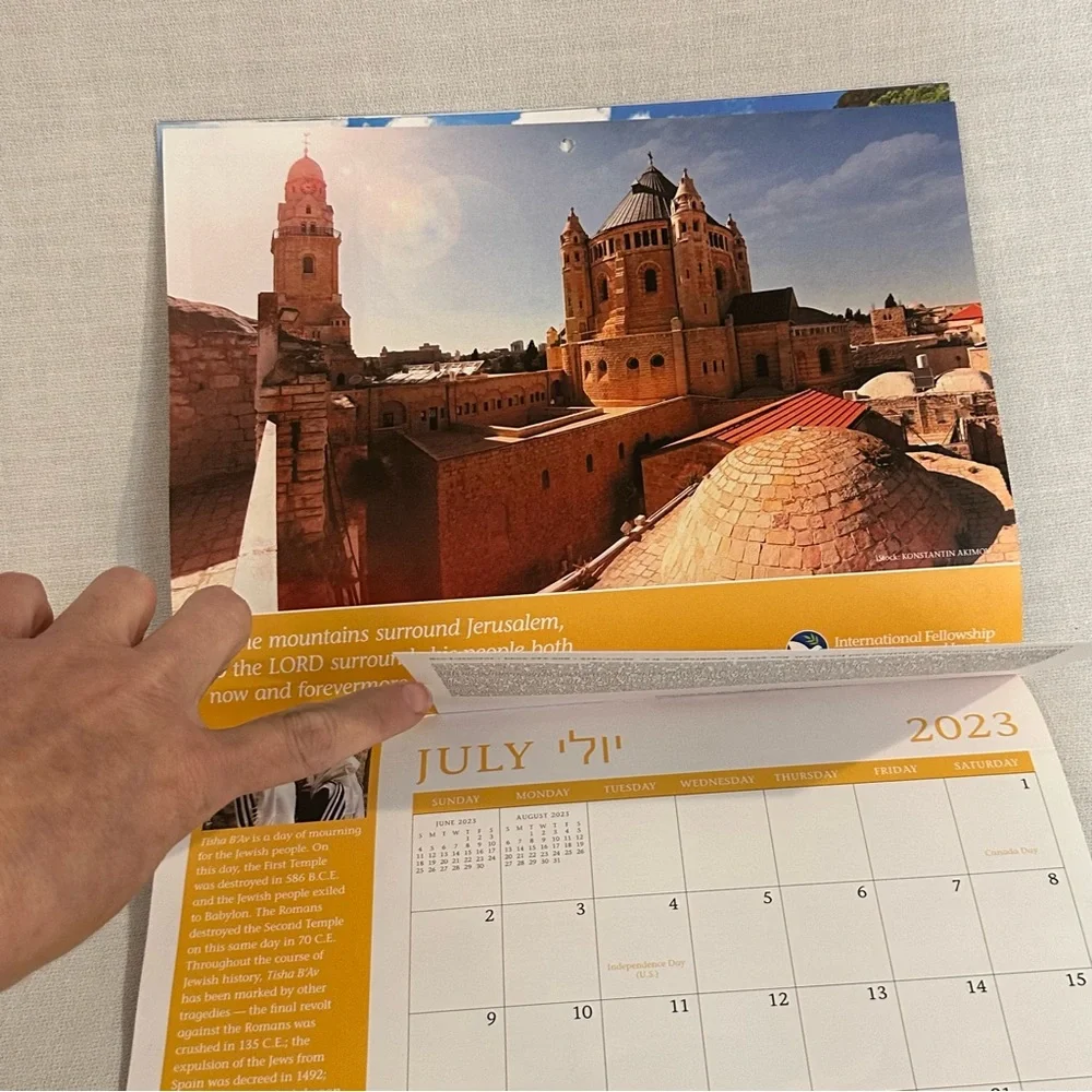 Blessings from the Holy Land 2023 Wall Calendar 12 Months Israel Photos Jesus